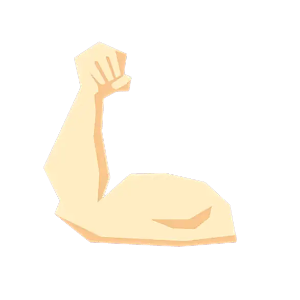a cartoon bicep 
